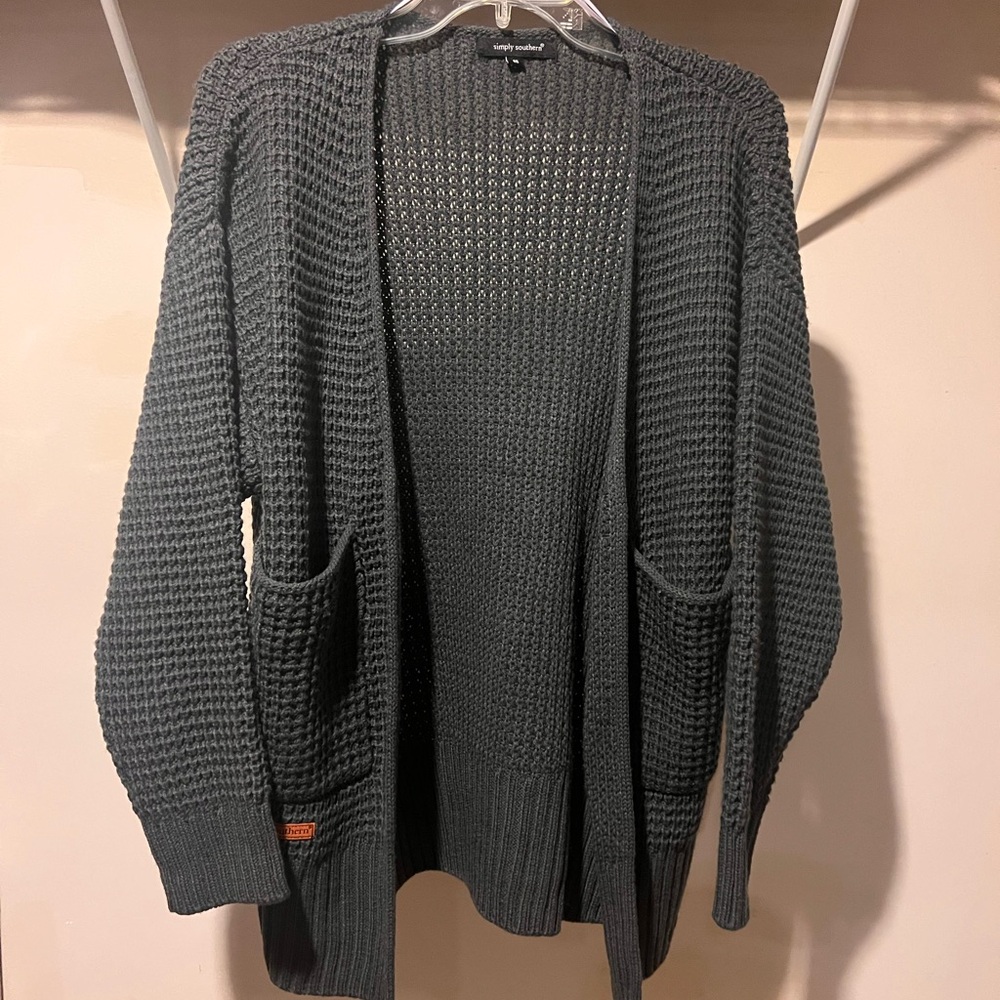 Simply Southern Gray Knit Cardigan Sweater